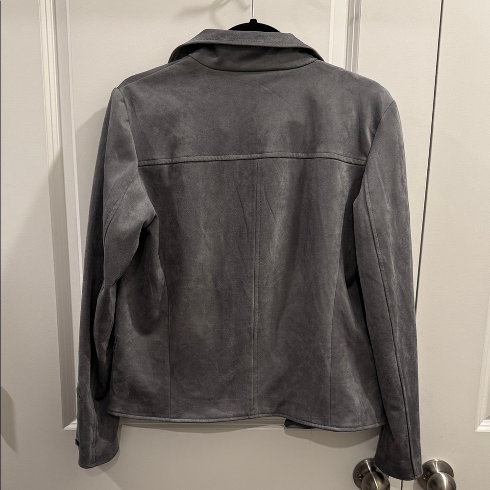 Kut from the Kloth Women's Leather Jacket in Gray - Picture 4 of 4